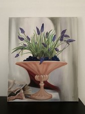 Wunderschönes  BILD Handgemalt Auf Leinwand 50 x 60 cm 