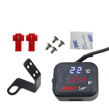 3IN1 Motorrad Lufttemperaturanzeige LED Voltmeter Spannungsthermometer Meter USB