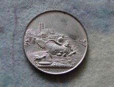 Zinn - Medaille 1856.  Basel