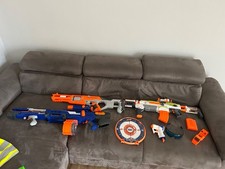 NERF Mega Set – 6 Blaster + Zubehör + Zielscheibe + sehr viele Darts!