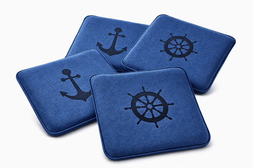 Sitzkissen maritim blau - sitzkissen,
