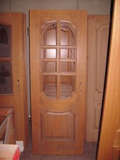 Zimmertür,Landhaustür,73,5 cm, Eiche,Glas nur noch ohne Sprossen einteilig,R+L