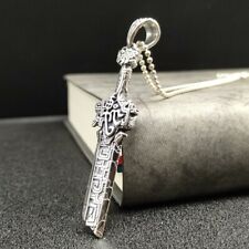 B32 Herren Anhänger abgebrochenes Schwert 925 Sterlingsilber