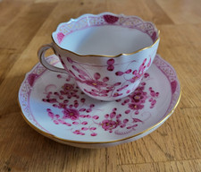 Meissen Indisch Purpur Reich Kaffeetasse & Untertasse 1 Wahl TOP
