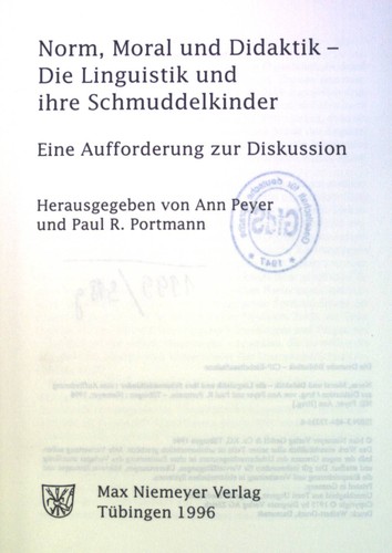 Norm moral und didaktik die - und,