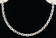 925/- Sterlingsilber Kette, Anker Kette, 80 cm lang, 4 mm breit, sehr schön