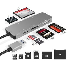 Kartenleser USB 3.0, Speicherkarten Lesegerät All-in-One, Micro SD, CF