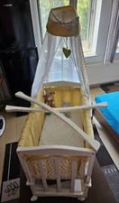 Beistellbett, Baby Bett Roba Wiege 4in1 Stubenwagen, Wippe Safari