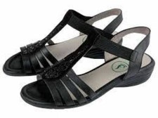 Damen Komfortschuhe Sandalen Pantoletten Sommer Komfort Schuhe G-Weite