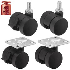 Möbelrolle Lenkrolle Transportrolle AACHEN Ø35mm 4er SET Hartbodenrollen SOTECH