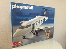 Playmobil 3187 Lufthansa Flugzeug Passagierflugzeug mit Crew 2001 OVP ungeöffnet