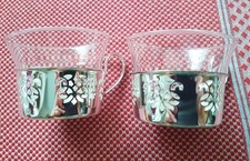 2 edle Teetassen, Glas in