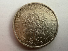 5 Reichsmark 1927 A Weimarer Republik  Eichbaum, ansehen, Schnäppchen !!!