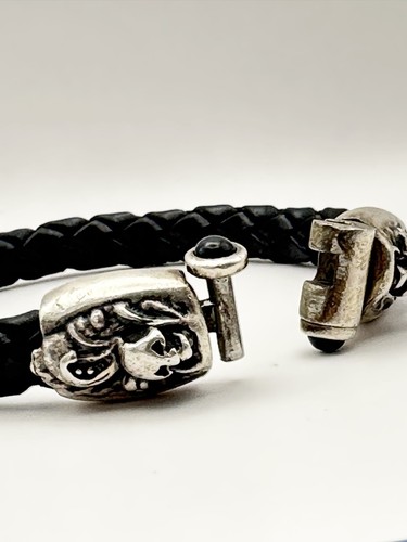 Leder armband 925 silber - armband,