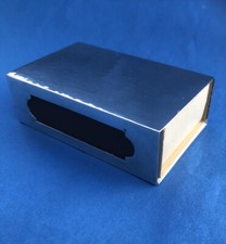 Alte 835er Silber XXL Art Deco Matchbox / Streichholzschachtel-Hülle, dt.~1930