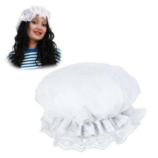 Schlafmütze weiß historische Nachthaube KW 54-58 cm für Damen Fasching