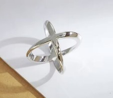 SCHAL RING KREUZRING SCARFRING 1,8cmSILBER SCHAL HALTER SCHAL TUCHRING DEKORATIV