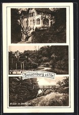 Ansichtskarte Boizenburg a. d. Elbe, Kurhaus, Brücke im Stadtpark 