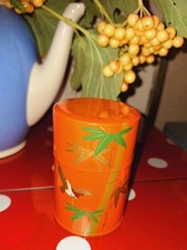 Teedose Blechdose Dose Orange Antik Vintag Retro Rarität Selten Shabby Landhaus 