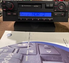 Org. Blaupunkt VW Alpha 5 Autoradios + Code + Anleitung 1J0035153 Funktionsfähig