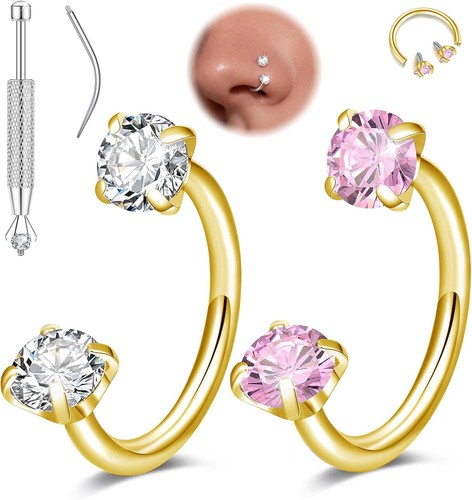 Hufeisen nasenring set 2pcs - set,