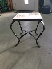 Blumenhocker Metall Schwarz-Fliesen, Eckig 38 - 40 cm Blumenständer 