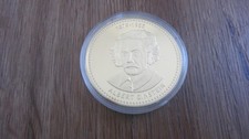 Medaille vergoldet Albert Einstein, Einigkeit Recht und Freiheit
