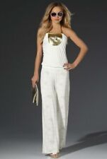 NEU - GOLD CUT - GR. 38 - Jumpsuit / Overall weiß-gold elegant exclusiv Party