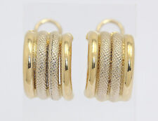 ♦ Ohrclips in 18 kt 18k 750 er Gelb Gold Halbcreolen Creolen Ohrstecker Ohrringe