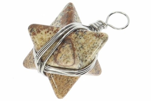 Landschafts jaspis merkaba - landschafts,