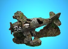 Aquarium Deko groß  FLUGZEUG