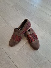 Persien Kelim mit Stoff Männer Schuhe Größe 43 Handarbeit seltene Rarität