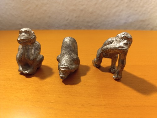 Zinnfigur affen nichts sehen - 3,