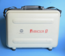 Vintage Minolta Metall-Koffer hellgrau, ca. 13x25x34 cm