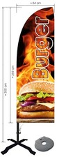 Beachflag Burger ca 300 cm