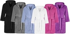 Kinder Bademantel Kuschel Soft Fleece Microfaser,Kaputze Taschen 140-152-164-176