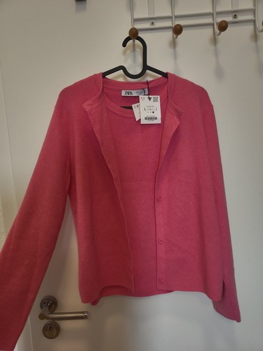 Zwei teile top mit strickjacke - top,