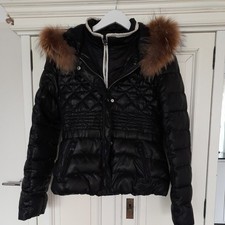 MISS NICKELSON Winter Jacke Damen schwarz Größe XL - Kaputze abnehmbarer Pelz 
