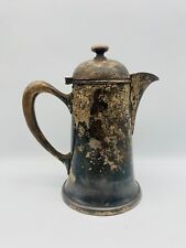 Christofle Kaffeekanne antik versilbert stark patiniert Höhe 20cm