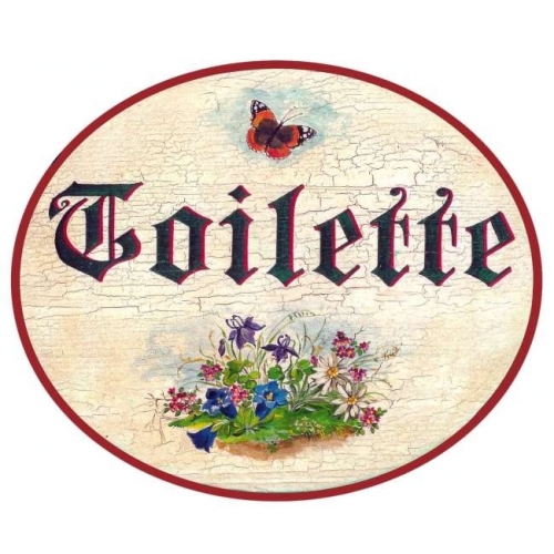 Toilette nostalgieschild - toilette,