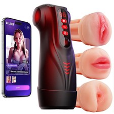 Elektrischer Masturbator Sex Spielzeug für die Männer mit 9 Teleskopfunktion