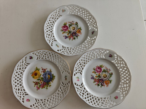 Vintage porzellan teller - vintage,