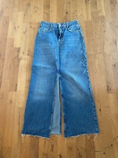 Jeansrock Maxi Schlitz Denimrock Rock Maxirock Blau Jeansblau Lang XS Zara