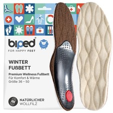 biped Premium Winter Fußbett - aus echter Wolle und Naturkork - wärmend z1715