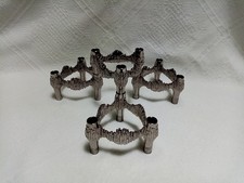 4x Quist Nagel Kerzenständer Kerzenleuchter Silber Glänzend Kerzenhalter BMF 70s