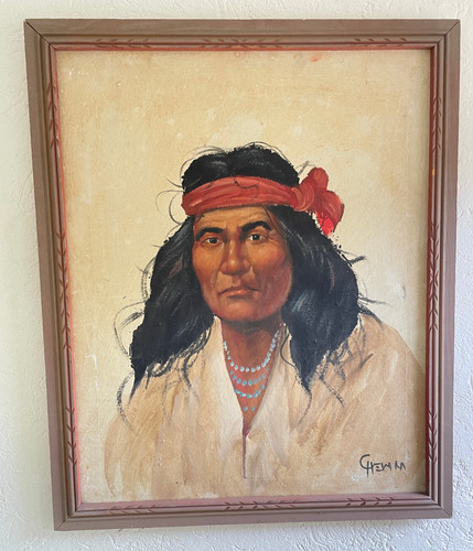 Vintage portät indianer - vintage,