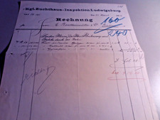 Rechnung 1905 zuchthaus - rechnung,