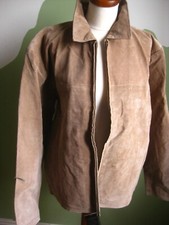 HIGHWAYMAN LEDERJACKE Herren Große 42 44 46 Braun Taupe Weich Echt NULL 