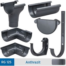 Marley Continental Dachrinnen RG125 Dachrinnenteile Farbe Anthrazit RAL-7016