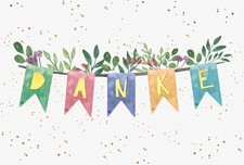 Danke  Karte mit Briefumschlag